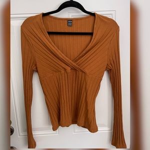 Long Sleeve V Neck Top